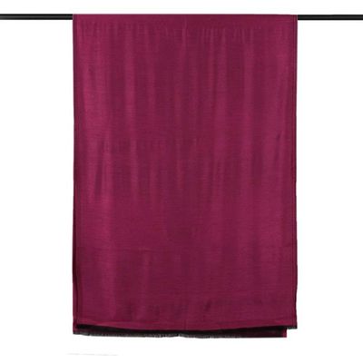Alternate image for Burgundy and Black Fringed 100 Modal Shawl Made in India Fusions of Burgundy