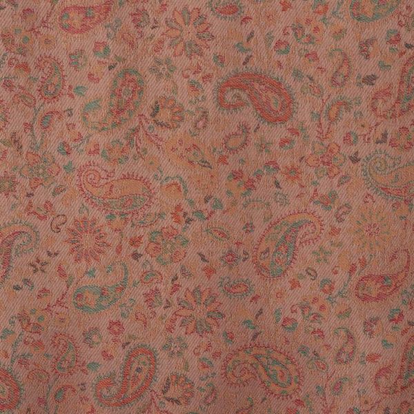 Alternate image for Handcrafted Paisley-Themed Beige Fringed 100 Modal Shawl Classic Eden