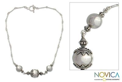Alternate image for Sterling Silver Pendant Necklace Ping Pong Trio