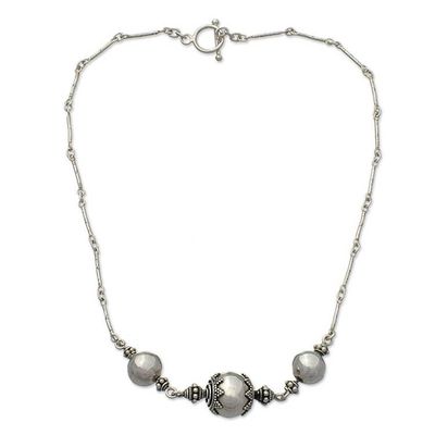 Alternate image for Sterling Silver Pendant Necklace Ping Pong Trio