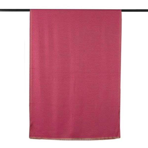 Alternate image for Solid Pink 100 Modal Shawl with Fringes Handmade in India Fusions of Pink