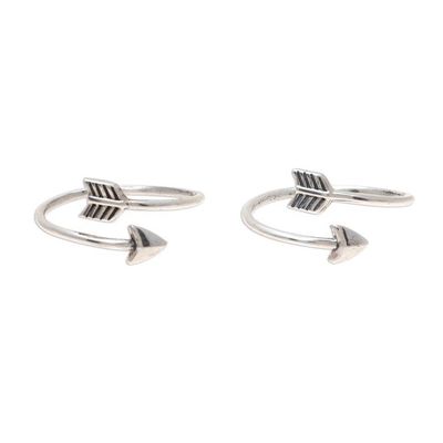Alternate image for Sterling Silver Arrow Toe Rings from India Pair Arrow Curve