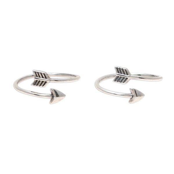 Alternate image for Sterling Silver Arrow Toe Rings from India Pair Arrow Curve