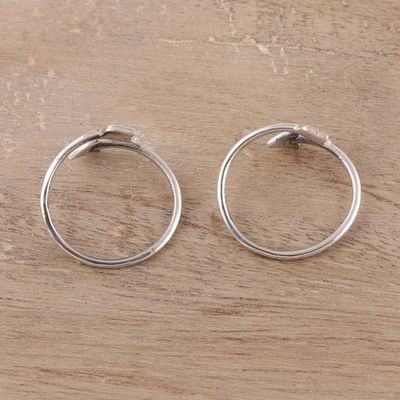 Alternate image for Sterling Silver Arrow Toe Rings from India Pair Arrow Curve