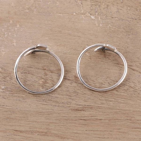 Alternate image for Sterling Silver Arrow Toe Rings from India Pair Arrow Curve