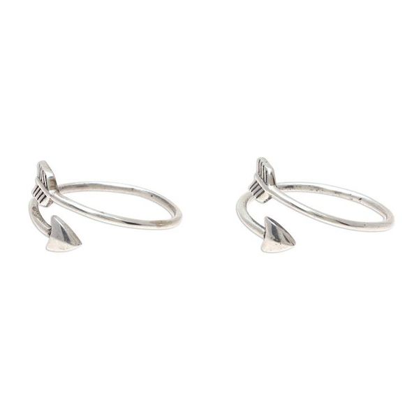 Alternate image for Sterling Silver Arrow Toe Rings from India Pair Arrow Curve