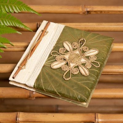 Alternate image for Star-Themed Eco-Friendly Natural Fiber Notebook from Bali Leaf Labyrinth