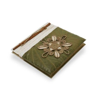Alternate image for Star-Themed Eco-Friendly Natural Fiber Notebook from Bali Leaf Labyrinth