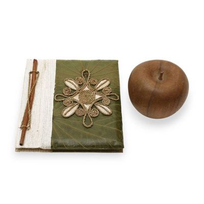 Alternate image for Star-Themed Eco-Friendly Natural Fiber Notebook from Bali Leaf Labyrinth