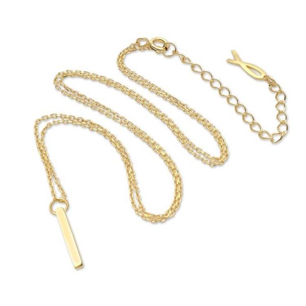 Alternate image for Hand Crafted Gold-Plated Sterling Silver Pendant Necklace Under the Sun