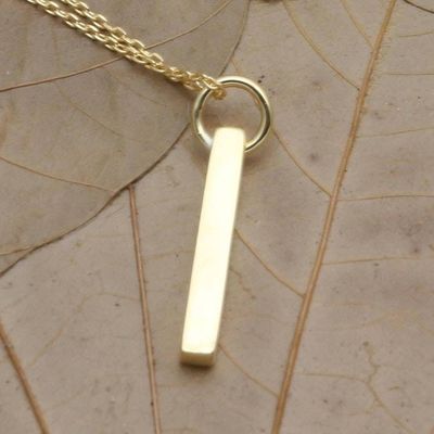 Alternate image for Hand Crafted Gold-Plated Sterling Silver Pendant Necklace Under the Sun