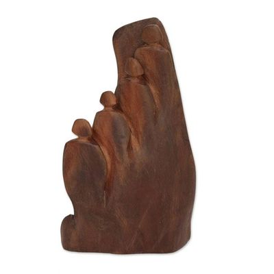 Alternate image for Unique Tun Driftwood Sculpture of People from India Being Together