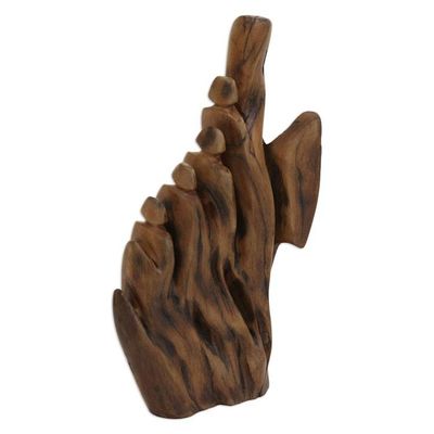 Alternate image for Driftwood Sculpture of Four People from India Mountain Passage