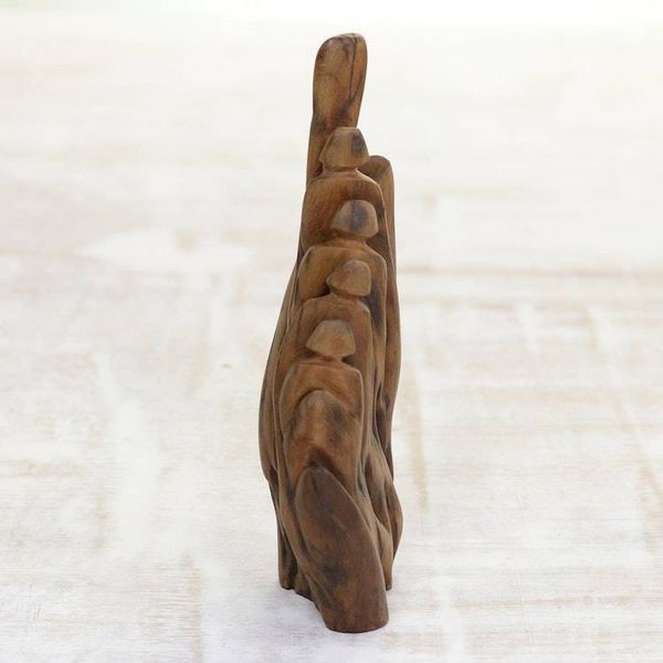Alternate image for Driftwood Sculpture of Four People from India Mountain Passage