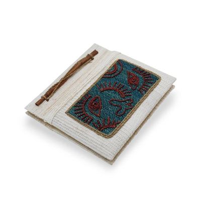 Alternate image for Abstract-Patterned 50-Page Natural Fiber Notebook from Bali Eyes for Adventure