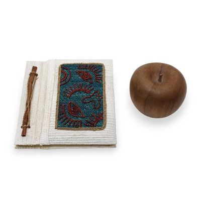Alternate image for Abstract-Patterned 50-Page Natural Fiber Notebook from Bali Eyes for Adventure
