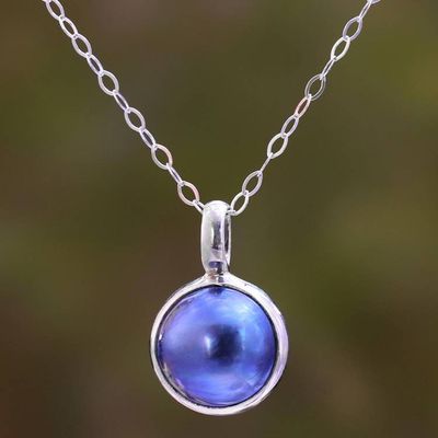 Primary image for Blue Cultured Pearl Pendant Necklace from Bali Ocean Orb