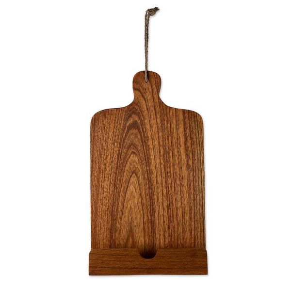 Alternate image for Cutting Board-Shaped Brown Jempinis Wood Recipe Holder Sylvan Menu