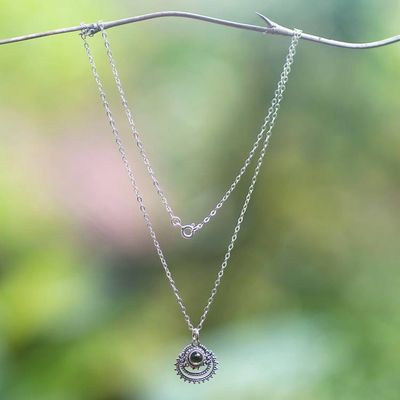 Primary image for Sterling Silver Pendant Necklace with Natural Peridot Gems Empires Fortune