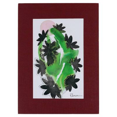 Alternate image for Impressionist Butterfly and Floral Watercolor Painting Butterfly Blooms