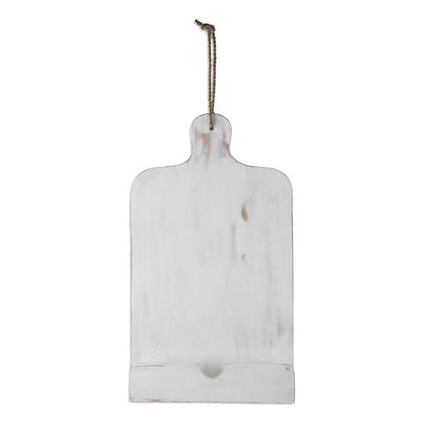 Alternate image for Cutting Board-Shaped White Jempinis Wood Recipe Holder Heavenly Menu