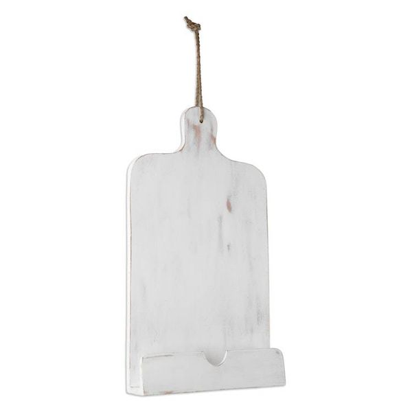 Alternate image for Cutting Board-Shaped White Jempinis Wood Recipe Holder Heavenly Menu