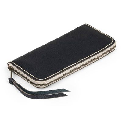 Alternate image for Handcrafted Leather Wallet in Ebony from Java Sophisticated Ebony