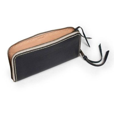 Alternate image for Handcrafted Leather Wallet in Ebony from Java Sophisticated Ebony