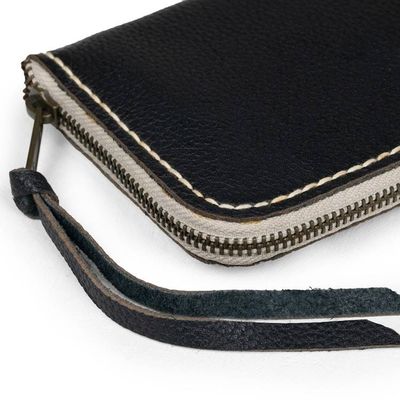 Alternate image for Handcrafted Leather Wallet in Ebony from Java Sophisticated Ebony