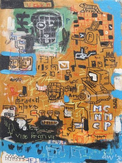 Alternate image for Modern Indonesian Mixed Media Painting Virtual Dream