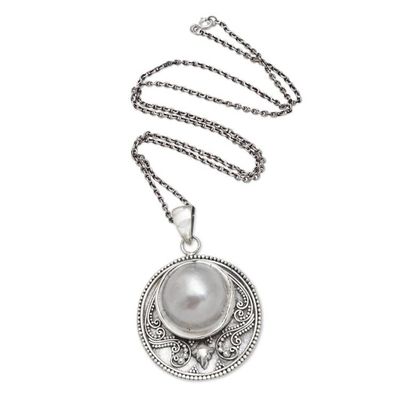 Alternate image for Hand Made Cultured Mabe Pearl Pendant Necklace Precious Find