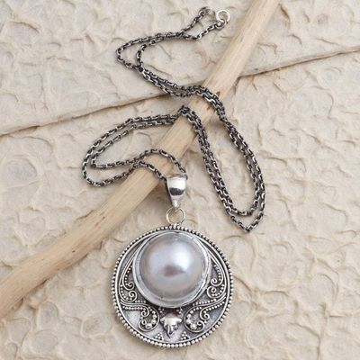 Alternate image for Hand Made Cultured Mabe Pearl Pendant Necklace Precious Find