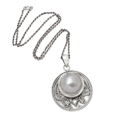 Alternate image for Hand Made Cultured Mabe Pearl Pendant Necklace Precious Find