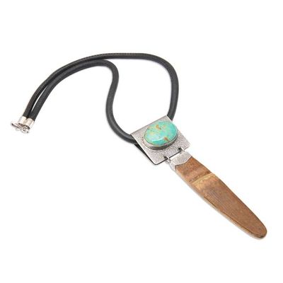 Alternate image for Bamboo and Turquoise Silver Necklace Bamboo Island