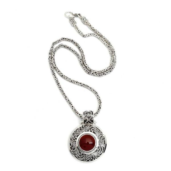 Alternate image for Sterling Silver and Carnelian Necklace from Indonesia Luxury