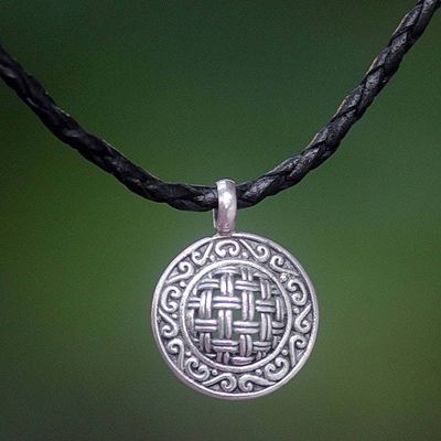 Alternate image for Modern Sterling Silver Pendant Necklace New Classic