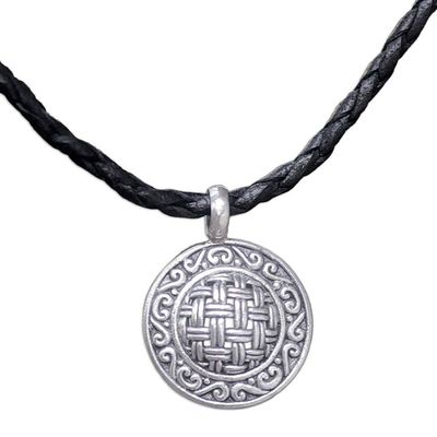 Alternate image for Modern Sterling Silver Pendant Necklace New Classic