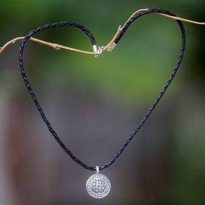 Alternate image for Modern Sterling Silver Pendant Necklace New Classic
