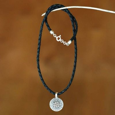 Alternate image for Modern Sterling Silver Pendant Necklace New Classic