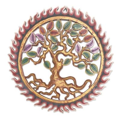 Alternate image for Handmade Suar Wood Relief Panel from Bali Lush Banyan