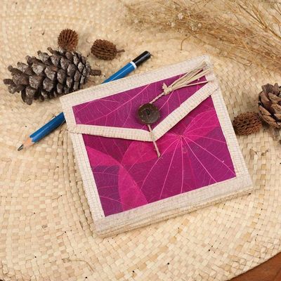 Primary image for Eco-Friendly 35-Page Natural Fiber Notebook in Pink My Pink Journey