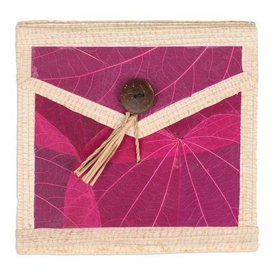 Alternate image for Eco-Friendly 35-Page Natural Fiber Notebook in Pink My Pink Journey