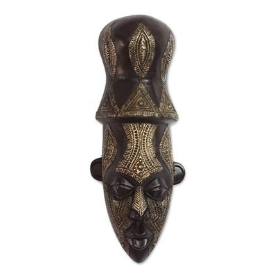 Alternate image for God of War-Themed African Wood Mask from Ghana Shango
