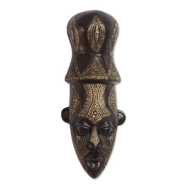 Alternate image for God of War-Themed African Wood Mask from Ghana Shango