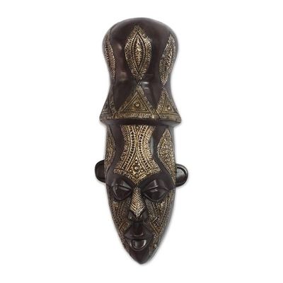 Alternate image for God of War-Themed African Wood Mask from Ghana Shango
