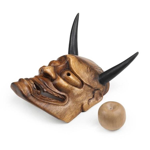 Alternate image for Balinese-Made Hand-Carved Suar Wood Mask of Ancient Devil Ancient Mischief