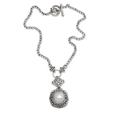 Alternate image for Balinese Pearl and Sterling Silver Choker Sweet Serenity