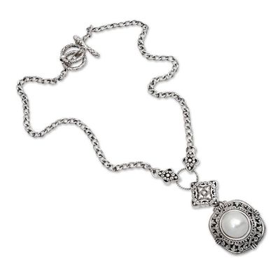 Alternate image for Balinese Pearl and Sterling Silver Choker Sweet Serenity