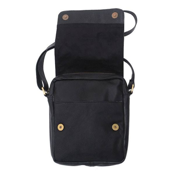 Alternate image for Handcrafted Leather Sling in Black from Bali Majapahit Traveler in Black