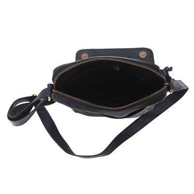 Alternate image for Handcrafted Leather Sling in Black from Bali Majapahit Traveler in Black